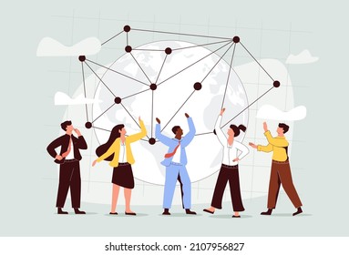Sociology as human behavior study or society cognition tiny person concept. Educational theoretical knowledge about community crowd and individuals culture, interaction or patterns vector illustration