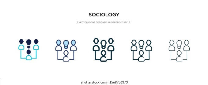 sociology icon in different style vector illustration. two colored and black sociology vector icons designed in filled, outline, line and stroke style can be used for web, mobile, ui