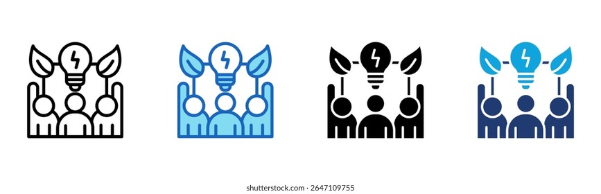 Ícone da sociologia Ilustração de vetor com vários estilos