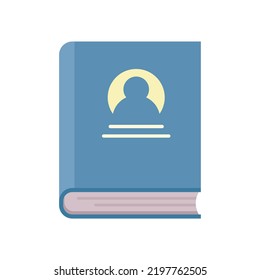 Sociology old book icon. Flat illustration of sociology old book vector icon isolated on white background