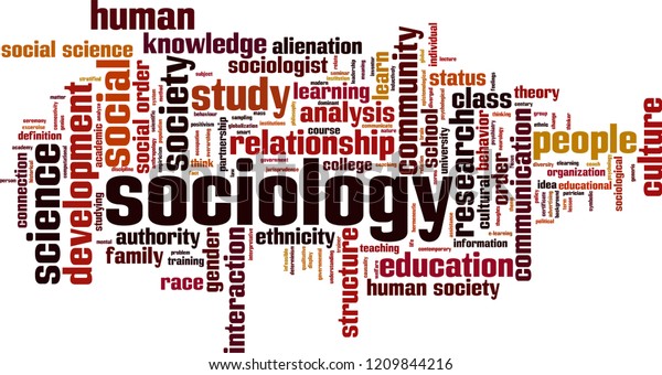 Sociology word cloud concept. Vector illustration