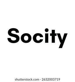 socity text for T-shirt print and other use on white background.