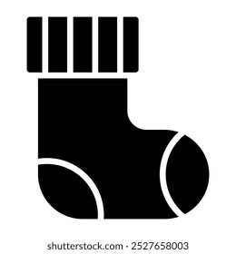 sock black icon. vector illustration.