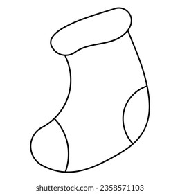 sock christmas gifts fireplace sweets line doodle