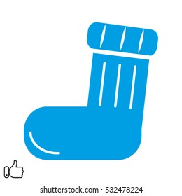 Sock, Christmas, icon, vector illustration EPS 10