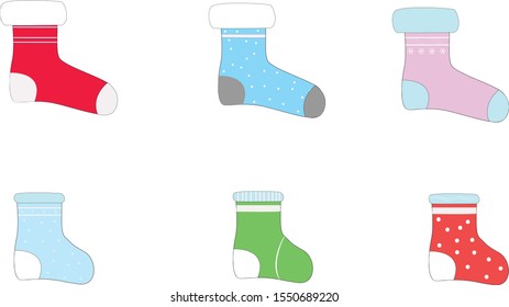Sock Christmas No Background Vector