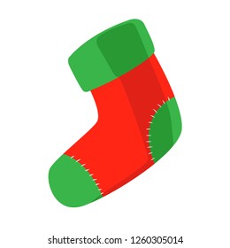 sock Christmas vector illustration isolated