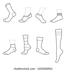 sock clipart sock drawing sock icon symbol isolated white background vector illustration
