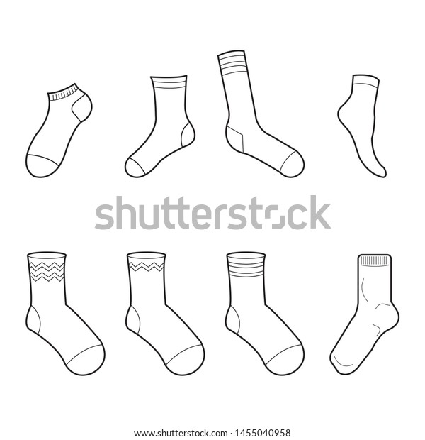 Sock Clipart Sock Drawing Sock Icon Stock Vector (Royalty Free) 1455040958