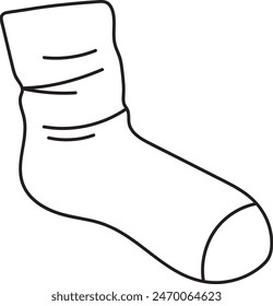 Socke Kleidung Outline Vektorillustration