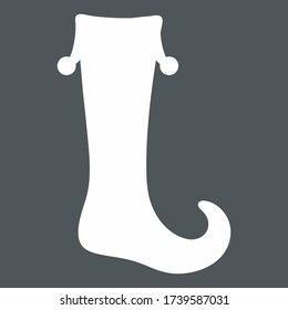 Cubierta de la silueta de la decoración del calcetín de Navidad calidad de la ilustración del vector corte