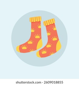 a sock design with many kinds of patterns and motifs
