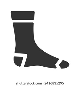 Sock Footwear Icon, Vector Graphics