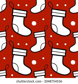 sock for gifts. a gift for the new year. Christmas decorations