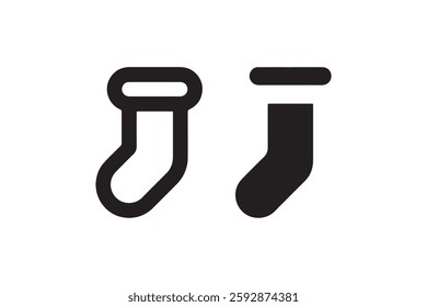 Sock icon for clothing and footwear Vector