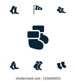 Sock icon. collection of 7 sock filled icons such as baby socks, socks. editable sock icons for web and mobile.