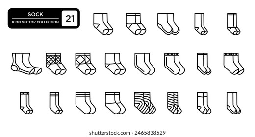 Sock icon collection,vector icon templates editable and resizable.