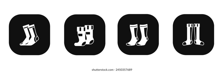 Icono de calcetín en plano. Un diseño de icono de calcetín. Vector estándar.