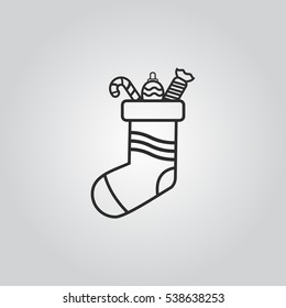 Sock icon with gifts