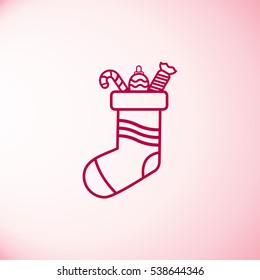 Sock icon with gifts