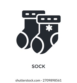 Estilo de glifo de icono de calcetín. Ilustración vectorial Para El Diseño gráfico