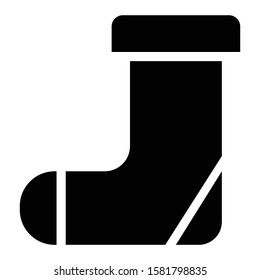 sock icon glyph vector design