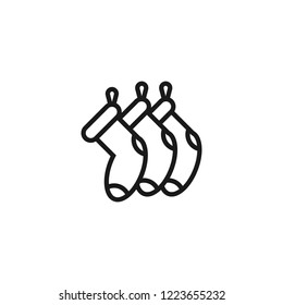 Sock icon. high quality line sock icon on white background. from holidays collection flat trendy vector sock symbol. use for web and mobile