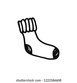sock icon. isolated object vector silhouette.