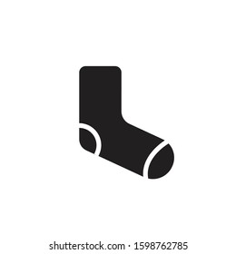 A sock icon isolated on a white background. An illustration of socks. A symbol of clothes accessory. Great for business use, logo, web applications.