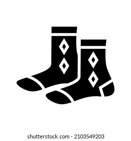 Sock icon isolated on white background