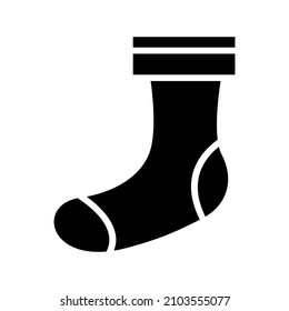 Sock icon isolated on white background