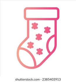 sock icon with isolated vektor and transparent background