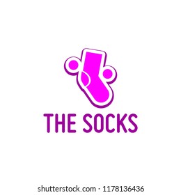 Sock icon logo template