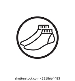 Sock icon logo vector illustration design template.