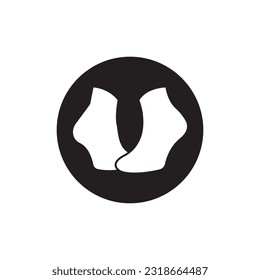 Sock icon logo vector illustration design template.
