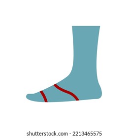 sock icon on a white background, vector illustration