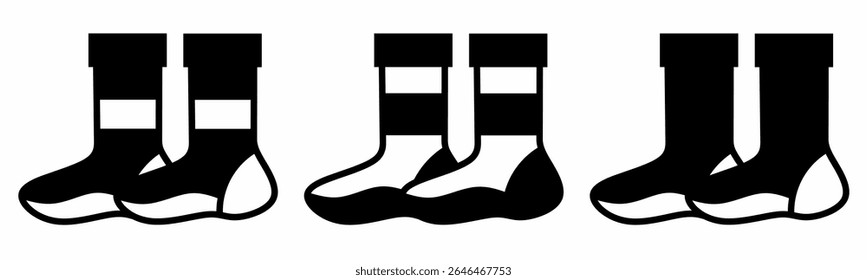 Sock icon on white background. Vector logo sock illustration.
