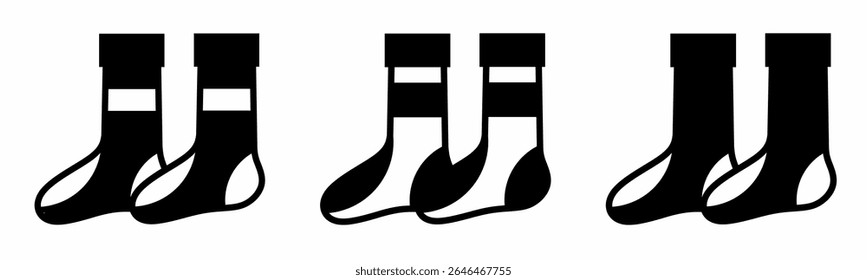 Ícone de meia sobre fundo branco. Ilustração da meia do logotipo do vetor.