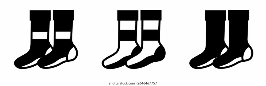 Sock icon on white background. Vector logo sock illustration.