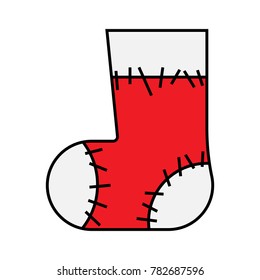 Sock icon on white background vector illustration