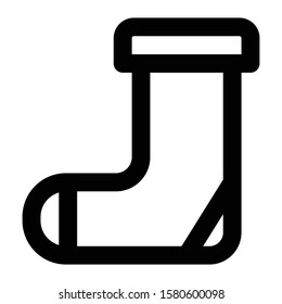 sock icon outline vector design