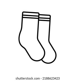 Sock icon. icon related to education. line icon style. Simple design editable
