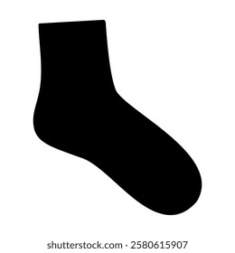 Sock icon silhouette. Vector image