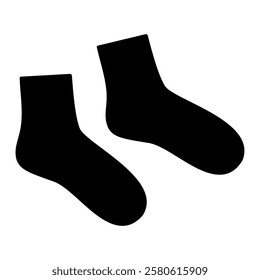 Sock icon silhouette. Vector image