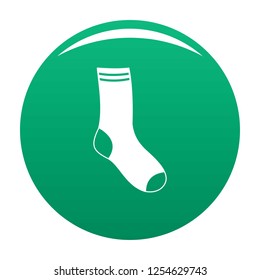 Sock icon. Simple illustration of sock vector icon for any design green
