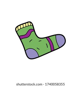 Sock Icon. Einfache Konturfarbe Vektor Herbstsymbolen für i und ux, Website oder mobile Anwendung