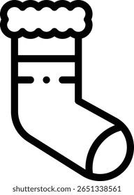 sock icon. Thin Linear Style Design Isolated On White Background