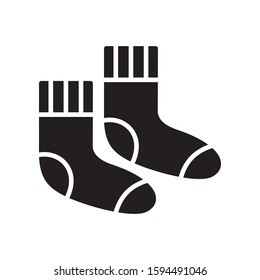 Sock icon in trendy flat style design. Vector graphic illustration.  EPS 10.