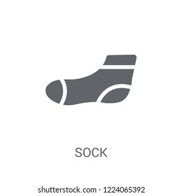 Sock icon. Trendy Sock logo concept on white background from Clothes collection. Suitable for use on web apps, mobile apps and print media.