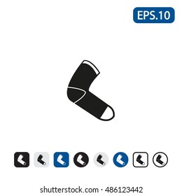 Sock icon. Vector